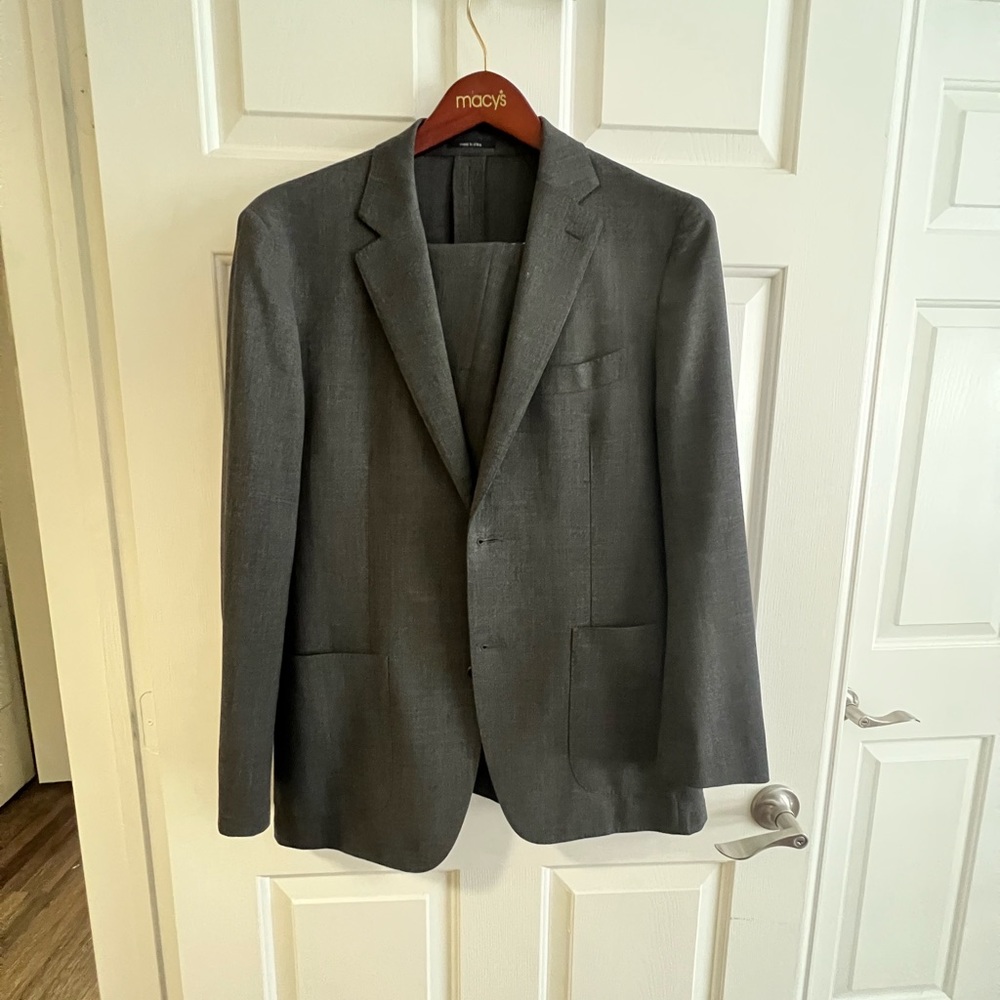 Grey Suitsupply Traveler Jacket and Pants